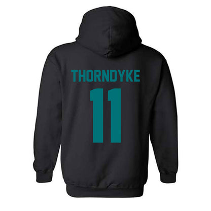 Coastal Carolina - NCAA Baseball : Colby Thorndyke - Classic Fashion Shersey Hooded Sweatshirt-1
