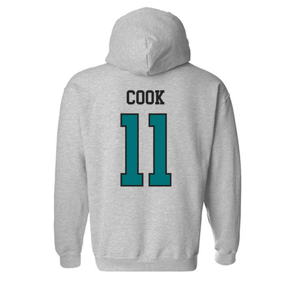 Coastal Carolina - NCAA Men's Soccer : Christian Cook - Classic Fashion Shersey Hooded Sweatshirt-1
