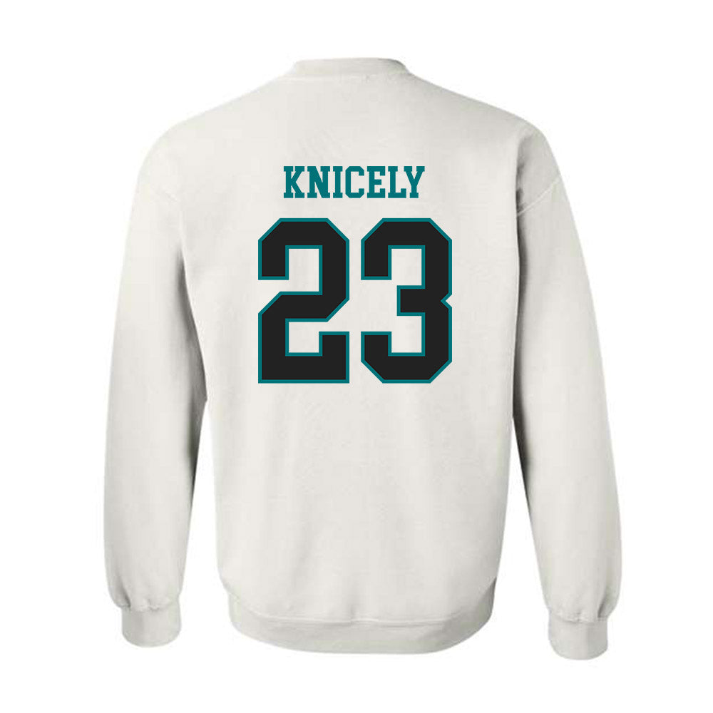 Coastal Carolina - NCAA Football : Dom Knicely - Classic Fashion Shersey Crewneck Sweatshirt-1