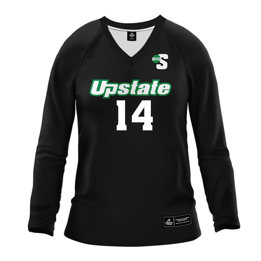 USC Upstate - NCAA Women's Volleyball : Lauren DeOrio - Black Volleyball Jersey-0