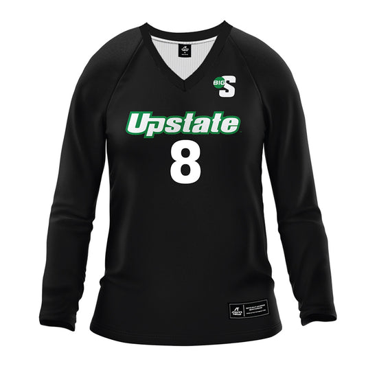 USC Upstate - NCAA Women's Volleyball : Nya Browne - Black Volleyball Jersey