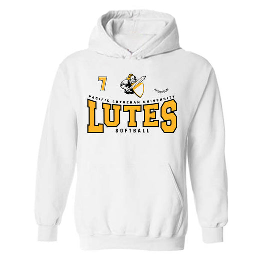 PLU - NCAA Softball : Maiya Anderson - Classic Fashion Shersey Hooded Sweatshirt-0