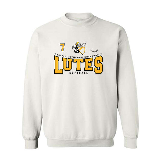 PLU - NCAA Softball : Maiya Anderson - Classic Fashion Shersey Crewneck Sweatshirt-0