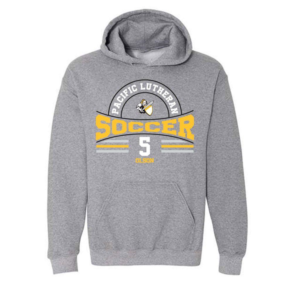 PLU - NCAA Women's Soccer : Olivia Olson - Classic Fashion Shersey Hooded Sweatshirt-0