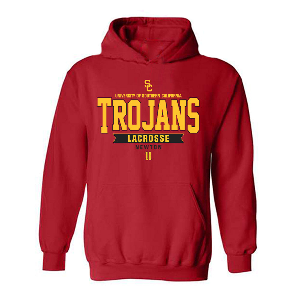 USC - NCAA Women's Lacrosse : Haley Newton - Classic Fashion Shersey Hooded Sweatshirt-0
