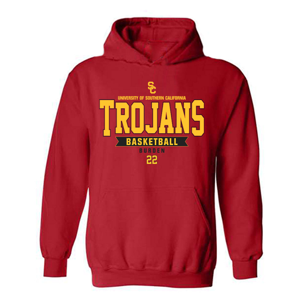 USC - NCAA Men's Basketball : Brit Burden - Classic Fashion Shersey Hooded Sweatshirt-0