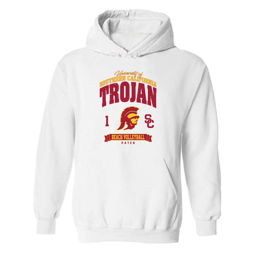 USC - NCAA Beach Volleyball : Ashley Pater - Classic Fashion Shersey Hooded Sweatshirt-0