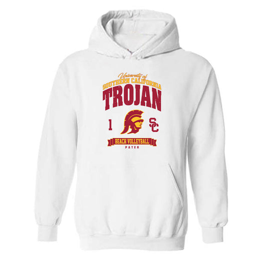 USC - NCAA Beach Volleyball : Ashley Pater - Classic Fashion Shersey Hooded Sweatshirt-0