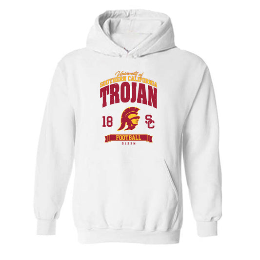 USC - NCAA Football : Joey Olsen - Classic Fashion Shersey Hooded Sweatshirt-0