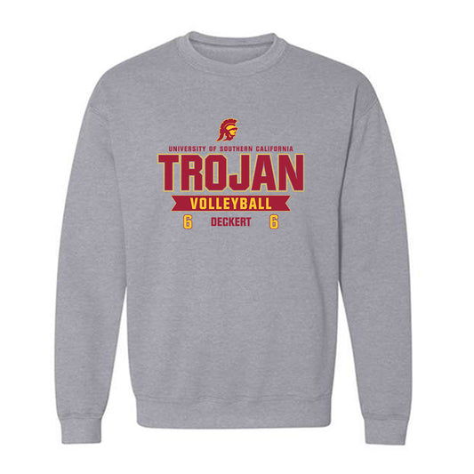 USC - NCAA Women's Volleyball : Taylor Deckert - Classic Fashion Shersey Crewneck Sweatshirt-0