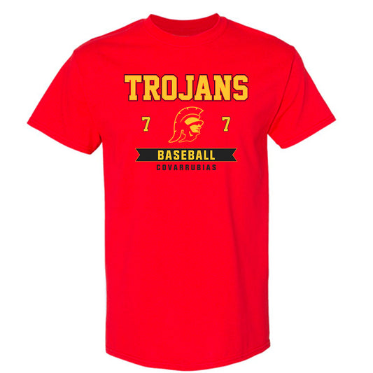 USC - NCAA Baseball : Abbrie Covarrubias - Classic Fashion Shersey T-Shirt-0