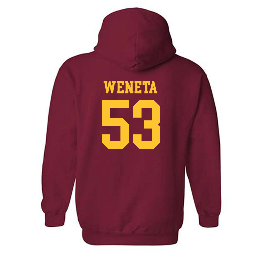 USC - NCAA Football : Nathan Weneta - Classic Shersey Hooded Sweatshirt-1