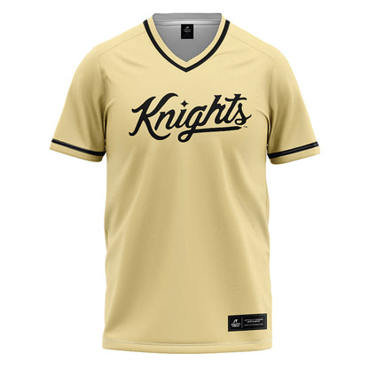 Central Florida - NCAA Baseball : Trey Wheeler - Gold Baseball Jersey