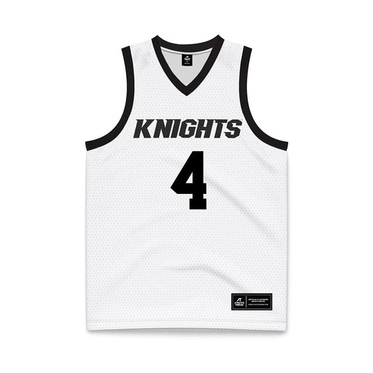 Central Florida - NCAA Women's Basketball : Lucie Castagne - White Basketball Jersey-0