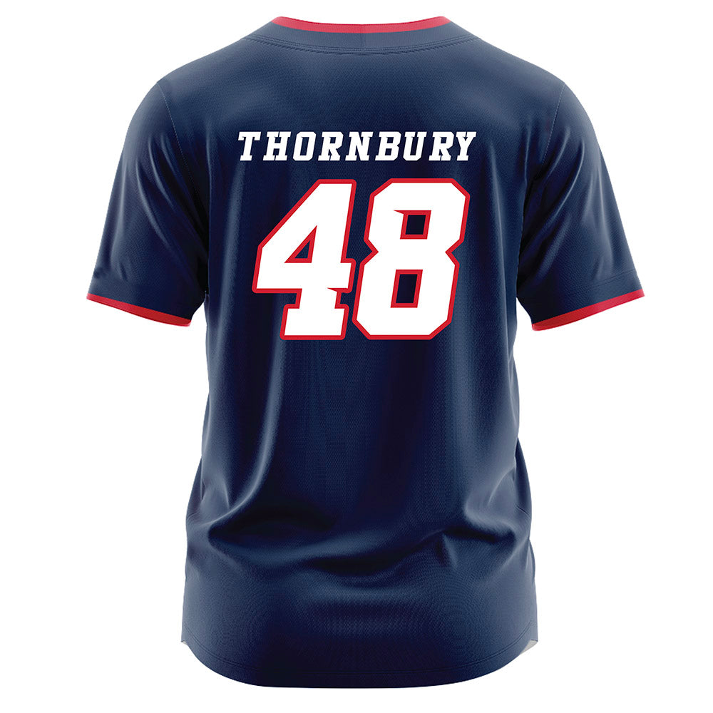 Fresno State - NCAA Baseball : Wyatt Thornbury - Navy Jersey-1