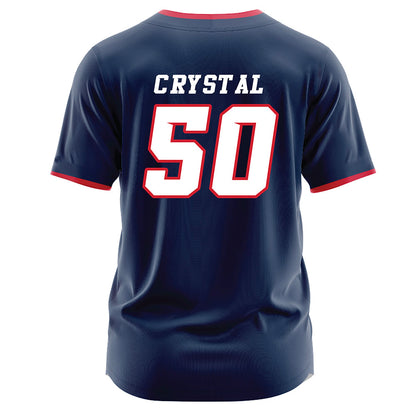 Fresno State - NCAA Baseball : Douglas Crystal - Navy Jersey-1