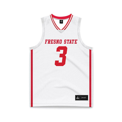 Fresno State - NCAA Women's Basketball : Danae Powell - White Basketball Jersey