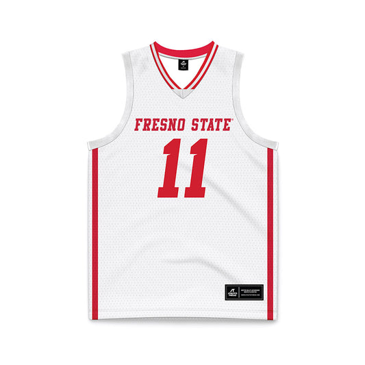 Fresno State - NCAA Women's Basketball : Emilia Long - White Basketball Jersey-0