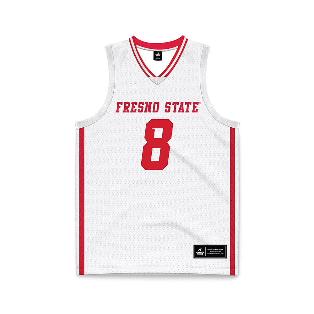Fresno State - NCAA Women's Basketball : Morelia Chavez - White Basketball Jersey-0