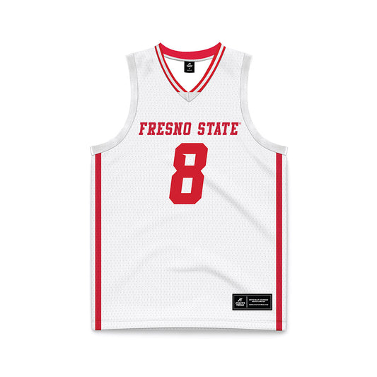 Fresno State - NCAA Women's Basketball : Morelia Chavez - White Basketball Jersey-0