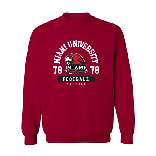Miami of Ohio - NCAA Football : Drew Terrill - Classic Fashion Shersey Crewneck Sweatshirt-0