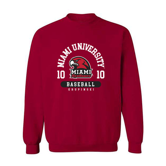 Miami of Ohio - NCAA Baseball : Dominic Krupinski - Classic Fashion Shersey Crewneck Sweatshirt-0