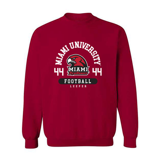 Miami of Ohio - NCAA Football : Grant Leeper - Classic Fashion Shersey Crewneck Sweatshirt-0