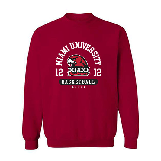 Miami of Ohio - NCAA Men's Basketball : Justin Kirby - Classic Fashion Shersey Crewneck Sweatshirt-0