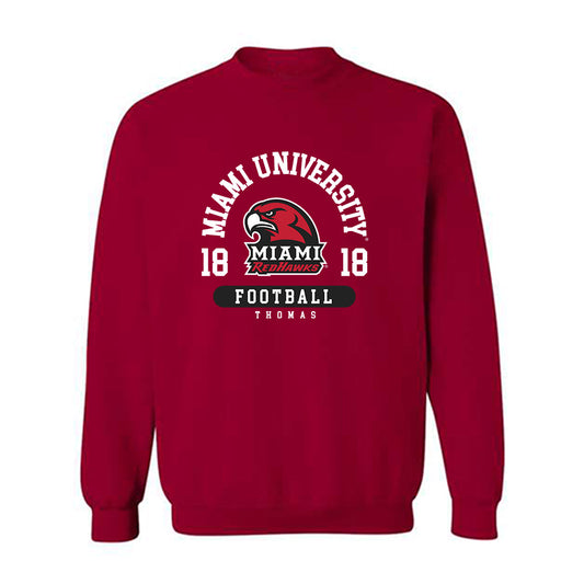 Miami of Ohio - NCAA Football : Antwon Thomas - Classic Fashion Shersey Crewneck Sweatshirt-0