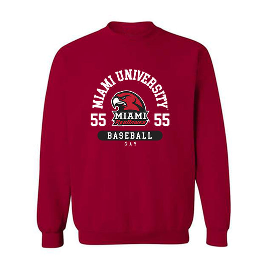 Miami of Ohio - NCAA Baseball : Alex Gay - Classic Fashion Shersey Crewneck Sweatshirt-0