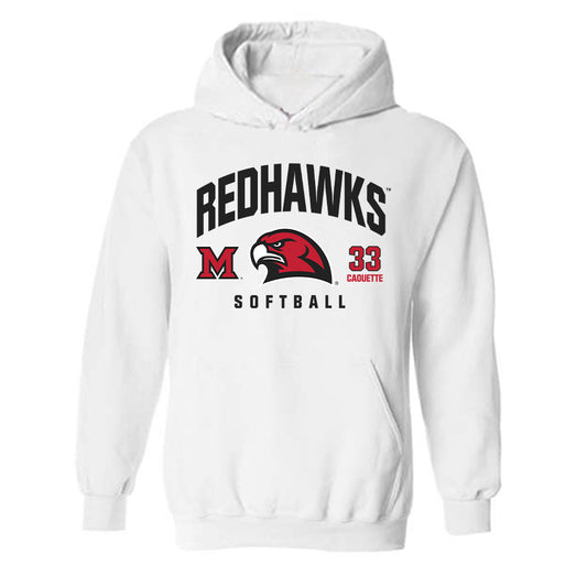 Miami of Ohio - NCAA Softball : Alex Caouette - Classic Fashion Shersey Hooded Sweatshirt-0