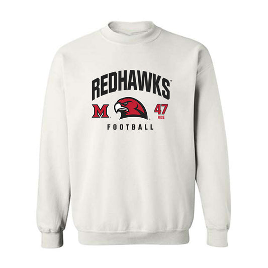 Miami of Ohio - NCAA Football : Brach Rice - Classic Fashion Shersey Crewneck Sweatshirt-0
