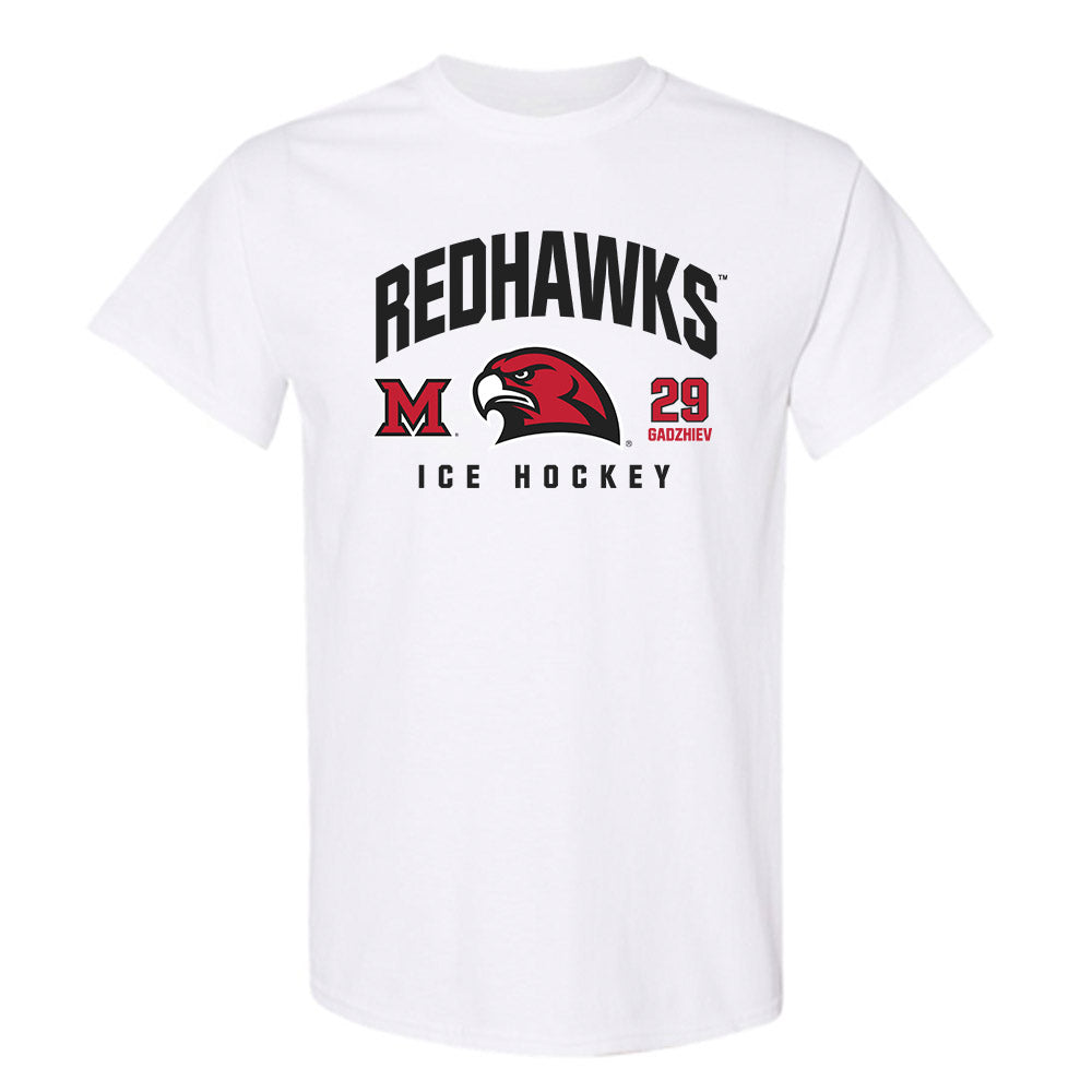 Miami of Ohio - NCAA Men's Ice Hockey : Shika Gadzhiev - Classic Fashion Shersey T-Shirt-0