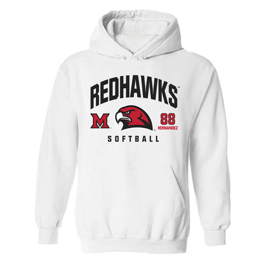 Miami of Ohio - NCAA Softball : Danitza Hernandez - Classic Fashion Shersey Hooded Sweatshirt-0