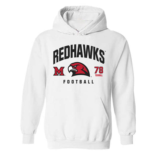 Miami of Ohio - NCAA Football : Drew Terrill - Classic Fashion Shersey Hooded Sweatshirt-0