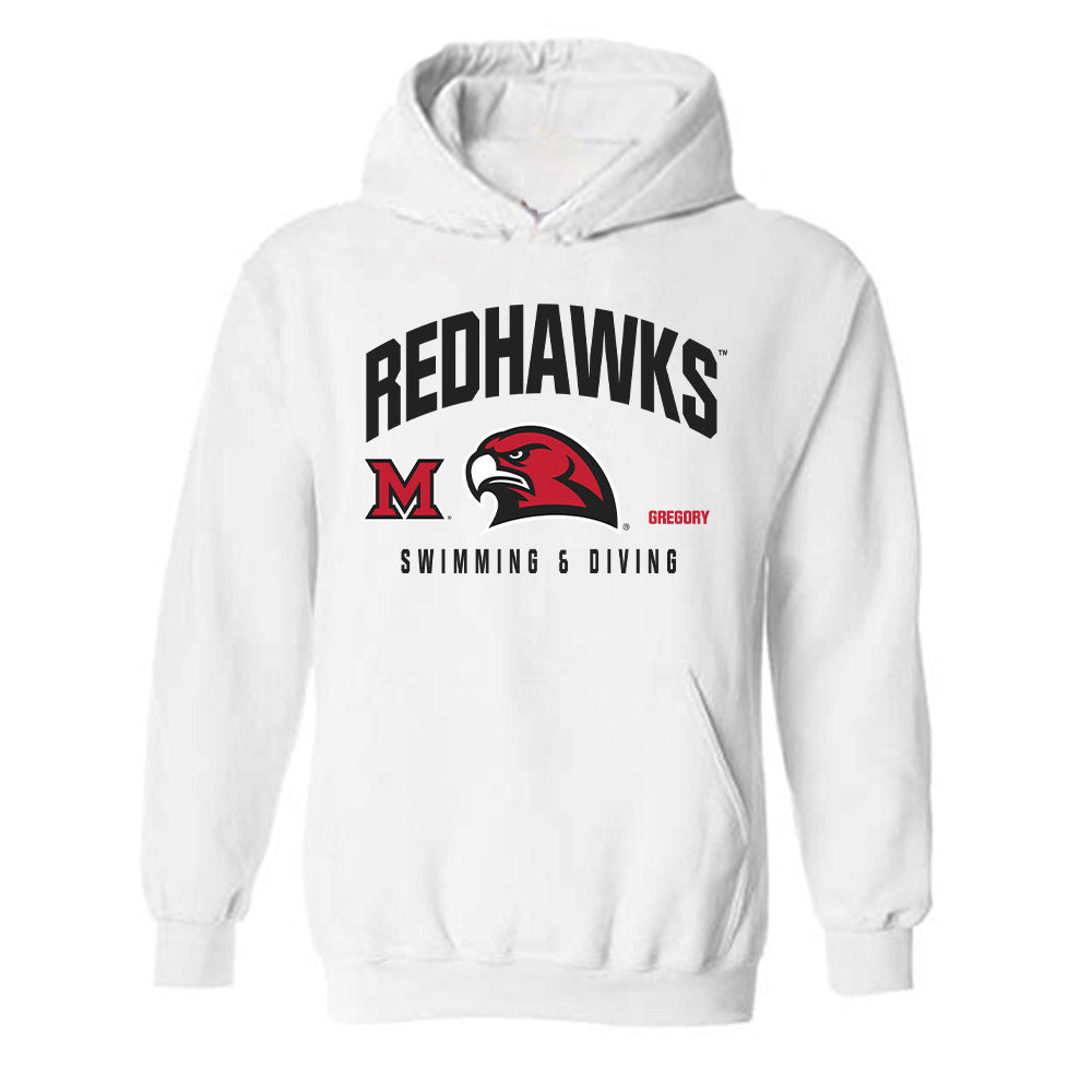 Miami of Ohio - NCAA Women's Swimming & Diving : Gracie Gregory - Classic Fashion Shersey Hooded Sweatshirt-0