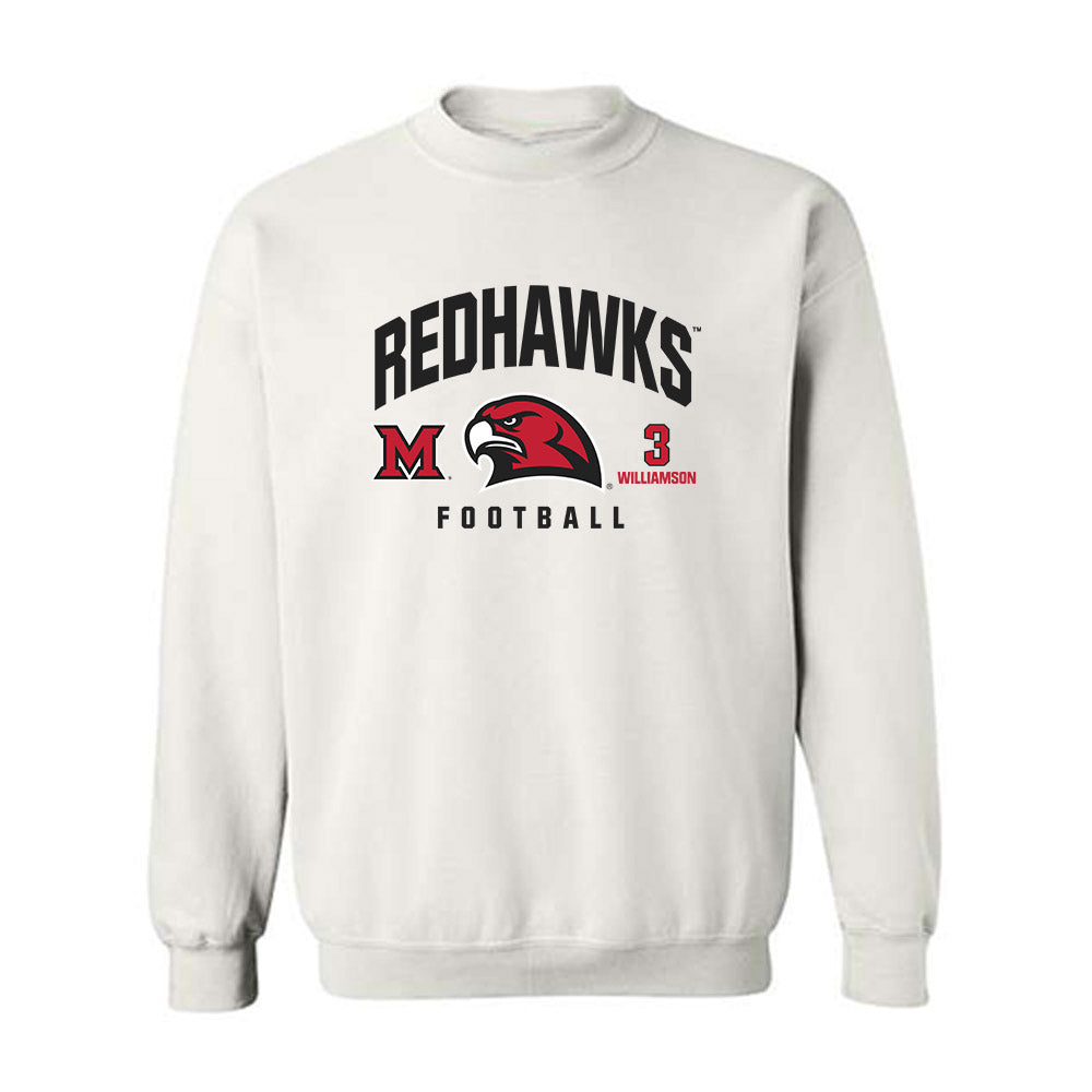 Miami of Ohio - NCAA Football : Darion Williamson - Classic Fashion Shersey Crewneck Sweatshirt-0