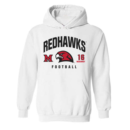 Miami of Ohio - NCAA Football : Christian McKinney - Classic Fashion Shersey Hooded Sweatshirt-0