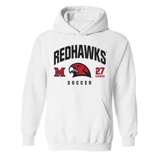 Miami of Ohio - NCAA Women's Soccer : Amelia Kusinski - Classic Fashion Shersey Hooded Sweatshirt-0