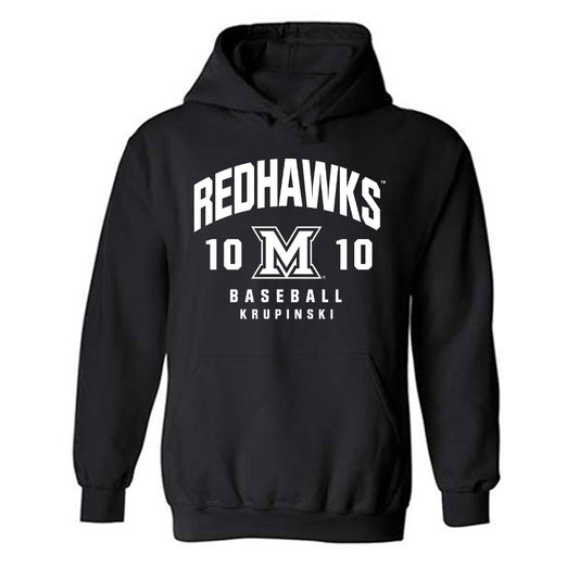 Miami of Ohio - NCAA Baseball : Dominic Krupinski - Fashion Shersey Hooded Sweatshirt-0