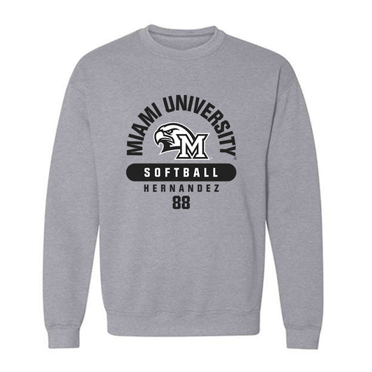 Miami of Ohio - NCAA Softball : Danitza Hernandez - Classic Fashion Shersey Crewneck Sweatshirt-0