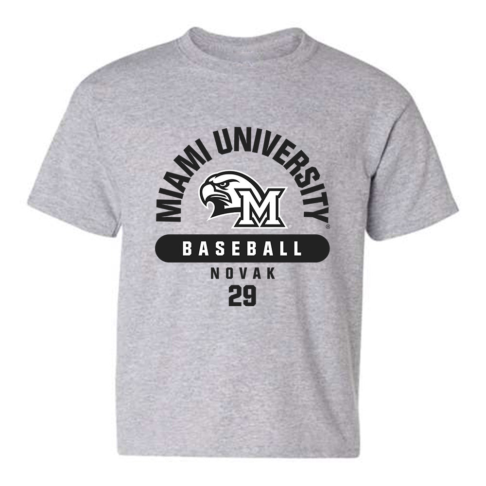 Miami of Ohio - NCAA Baseball : David Novak - Youth T-Shirt