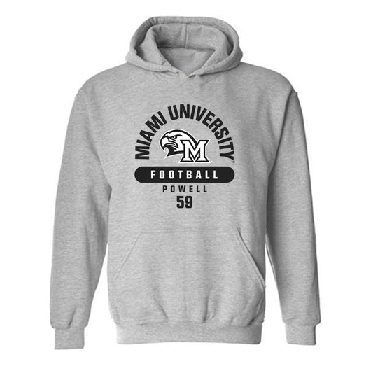 Miami of Ohio - NCAA Football : Hudson Powell - Classic Fashion Shersey Hooded Sweatshirt-0