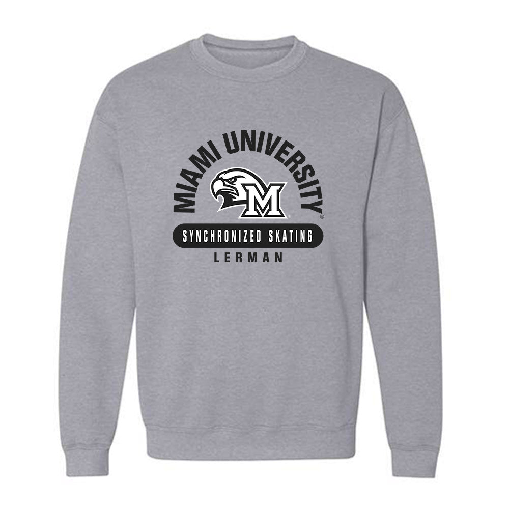 Miami of Ohio - NCAA Women's Synchronized Skating : Lily Lerman - Classic Fashion Shersey Crewneck Sweatshirt-0