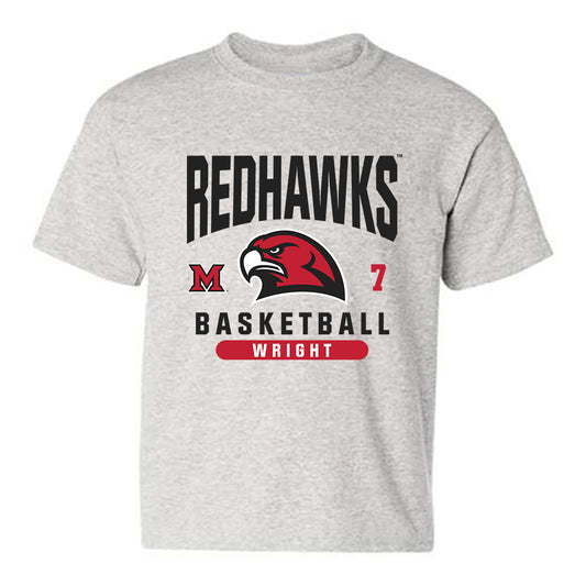 Miami of Ohio - NCAA Men's Basketball : Ethan Wright - Classic Fashion Shersey Youth T-Shirt-0