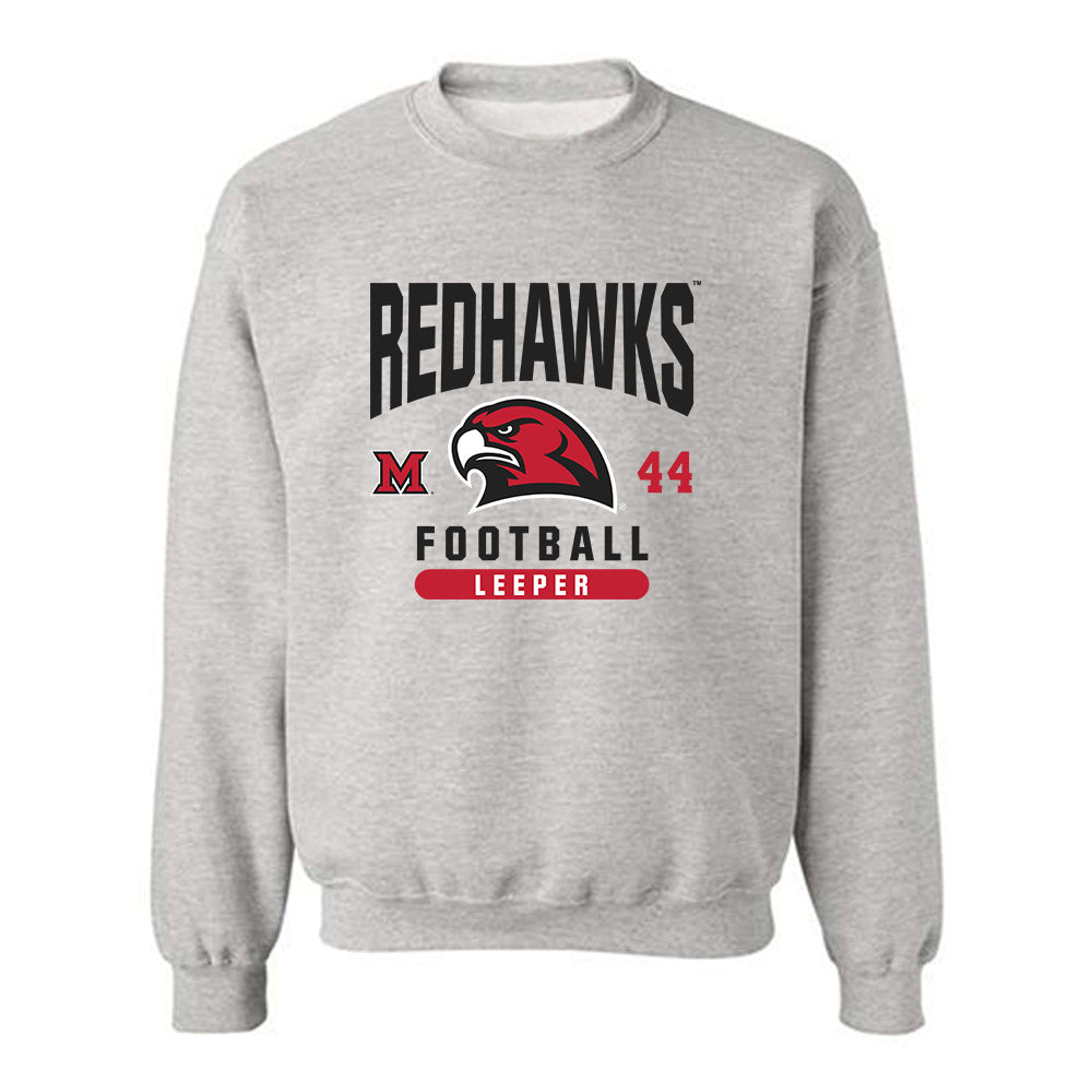 Miami of Ohio - NCAA Football : Grant Leeper - Classic Fashion Shersey Crewneck Sweatshirt-0