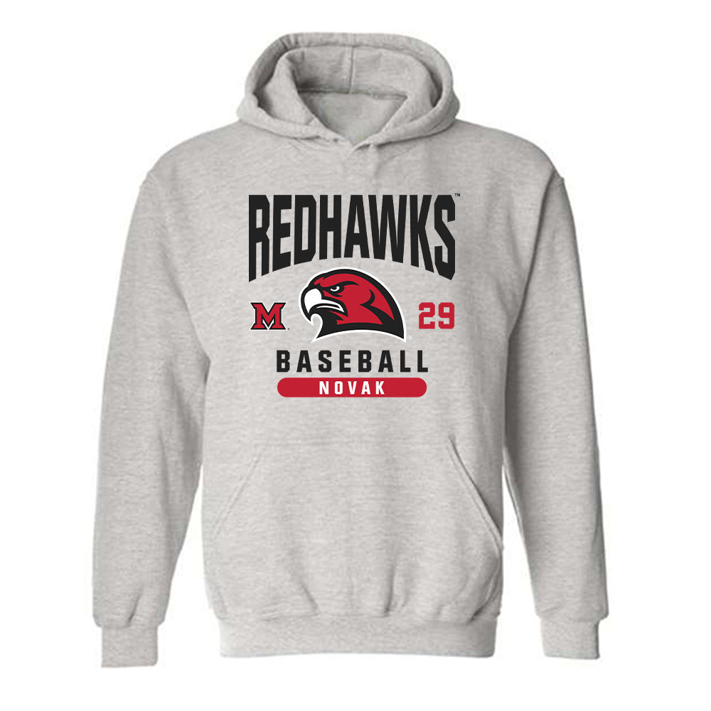 Miami of Ohio - NCAA Baseball : David Novak - Hooded Sweatshirt