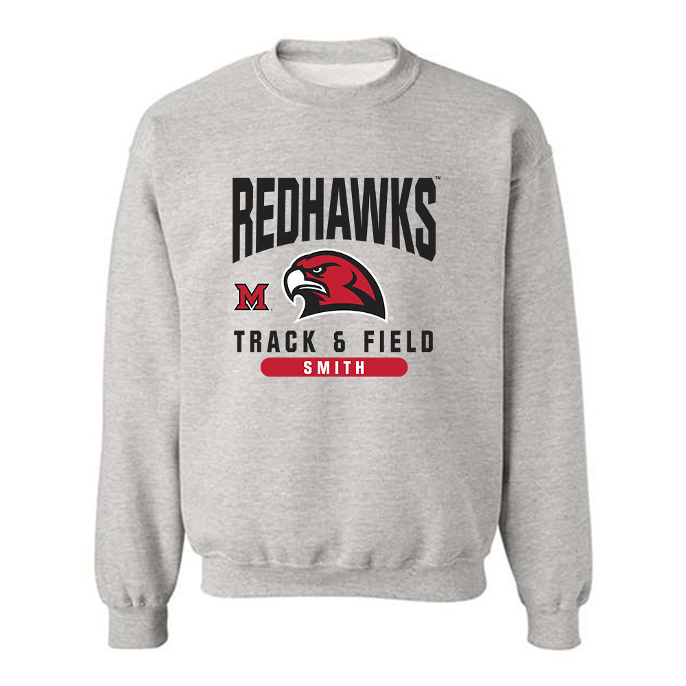 Miami of Ohio - NCAA Women's Track & Field : Addison Smith - Classic Fashion Shersey Crewneck Sweatshirt-0