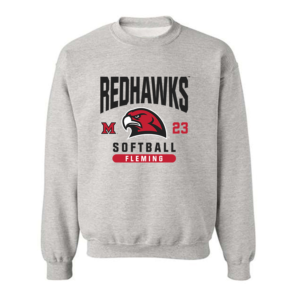 Miami of Ohio - NCAA Softball : Mia Fleming - Classic Fashion Shersey Crewneck Sweatshirt-0