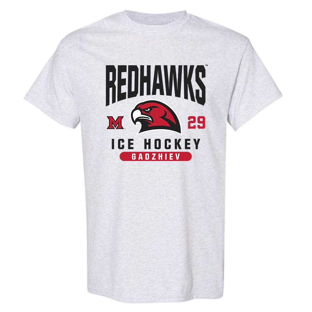 Miami of Ohio - NCAA Men's Ice Hockey : Shika Gadzhiev - Classic Fashion Shersey T-Shirt-0